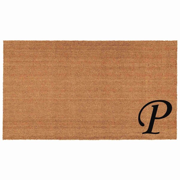 Calloway Mills Monogram Door Mat, Black, Natural, 24 in W x 36 in L 153622436P - main